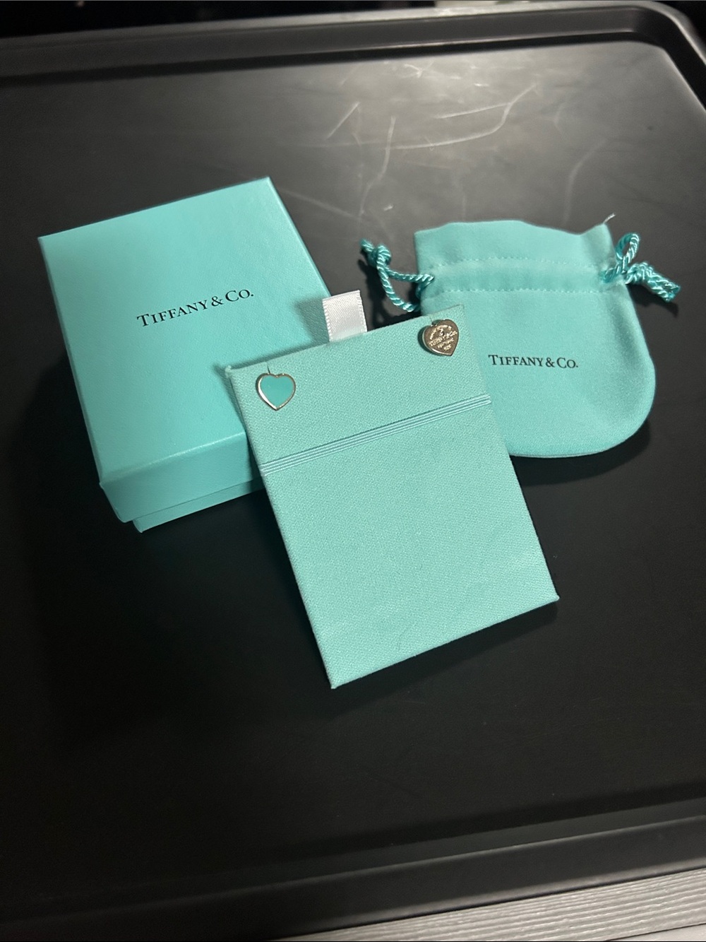 Tiffany & Co. Heart Charm Card Holder Set in Tiffany Blue